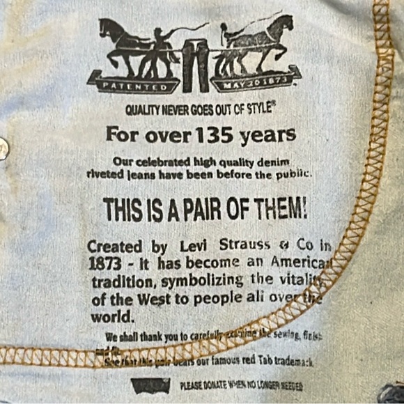 Levi's 517 Boot Cut Dark Wash Made Aug 2013 Blue Jeans Men's W/34 L/32 - Picture 12 of 12